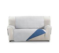 Martina Home Milano Sofa Cover, Quilted Reversible 2 Seater Sofa Protector Grey/Blue