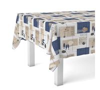 Martina Home Oilcloth Tablecloth Ocean Unique 140 Round