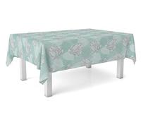 Martina Home Oilcloth Tablecloth SIL Aqua Green 200 x 140 cm