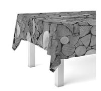 Martina Home Oilcloth Tablecloth Trunks Grey 180 x 140 cm