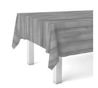 Martina Home Oilcloth Tablecloth, Wood, Grey, 250 x 140 cm