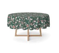 Martina Home Olga Green Resin Coated Round Tablecloth 140cm