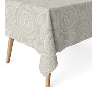 Martina Home Resin Tablecloth Mandala Beige 200 x 140 cm