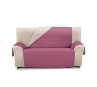 Martina Home Reversible Quilted Sofa Cover Amber 3 Seater Aubergine Salmon