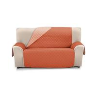 Martina Home Reversible Quilted Sofa Cover Amber 3 Seater Coral Tile