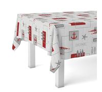 Martina Home Sea Red Oilcloth Tablecloth 140 x 140 cm