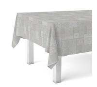 Martina Home Sintra Waterproof Oilcloth Tablecloth Grey 180 x 140 cm Stain-Resistant Square