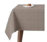 Martina Home Stain Resistant Tablecloth MADE Petit Vichy BROWN 100X140 CM