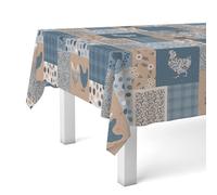 Martina Home Tablecloth Oilcloth Patch Blue 140 x 140 cm
