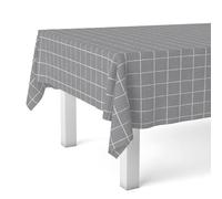 Martina Home Tablecloth Oilcloth Square Grey 300 x 140 cm