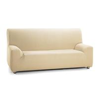 Martina Home Tunez, Elastic Sofa Cover, Canvas (50% Polyester, 45% Cotton, 5% Elastane), Beige, 3 Seater (170-220 cm Width)