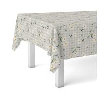 Martina Home Waterproof Oilcloth Tablecloth Marguerite Grey 200 x 140 cm Stain-Resistant Rectangular