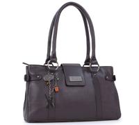 Catwalk Collection Handbags - Women's Medium Leather Shoulder Bag - Multiple Pockets and Compartments - Martina - Brown