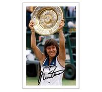 Martina Navratilova Signed 12x8 Inch Photo Print Pre Printed Signature Wimbledon Tennis Autograph Gift