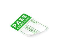 Martindale LAB1 PAT Test Labels-Small, White/Green