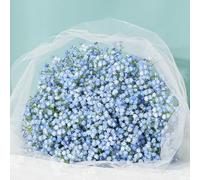 MARTINE MALL Babys Breath Artificial Flowers, 15 PCS Blue Baby Breath Flowers Artificial Bulk, Fake Babys Breath Gypsophila Real Touch Faux Babys Breath for Wedding Floral Arrangement Home Decor