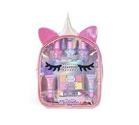Martinelia Children's Make-Up Set + Unicorn Backpack - Girl's Beauty Set 2 Gloss, 3 Children's Nail Polishes, 1 Nail File, Stickers, 6 Eyeshadows & Brush - No Harmful Products