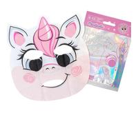 Martinelia Children's Printed Unicorn Fabric Face Mask - Moisturising Fabric Mask for Children 8-12 Years - Beauty Routine Moisturises Little One's Skin, Boys and