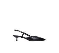 MARTINELLI Gaeta Model Leather Heels for Lady, Black 5p, 4 UK
