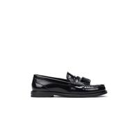 MARTINELLI SETTALA Leather Loafers for Women, Black/White, 8.5 UK