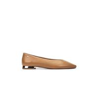 MARTINELLI Vescia Leather Ballerinas for Women, Camel, 4 UK