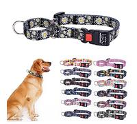 Martingale Collar for Dogs - Dog Training Collar - Big, Wide & Thick Dog Collar - Escape-Proof, Weatherproof, Durable and Comfortable chrysanthemum Dog Collar S