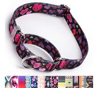 Martingale Collar For Dogs, No-Slip Escape Proof Choke No Pull Cinch Soft Nylon Dog Training Collars Adjustable For Small Medium Large Breed Pet Dogs, Love Red Heart L