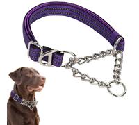 Martingale Collar for Dogs, Reflective Nylon Dog Chain Collars Adjustable Heavy Duty Martingale Collar for Training Medium Large Breed Dogs