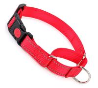 Martingale Collar For Dogs With Quick Release Buckle, Reflective Dog Choker Collar For Large Dogs Escape Proof No Slip Training Martingale Dog Collars For Medium Large Pets (Red, L)