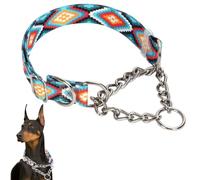 martingale dog collar for medium dogs，Stainless Steel Chain Martingale Collar For Dogs, No Pull Slip Cinch Choker Choke Heavy Duty Dog Collar