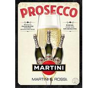 Martini and rossi prosecco world's favorite italian wine shabby chic vintage style signs picture metal wall plaque sign (280mm x 200mm)