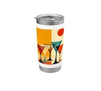 Martini Bar Mid Century Modern Vector Art Stainless Steel Insulated Tumbler