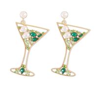 Martini Earrings for Women Cute Dangle Earrings Trendy Fun Statement Cocktail Earrings Martini Wine Glass Dangle Earrings Champagne Margarita Espresso Martini Party Decor Gifts for Holiday Christmas