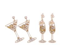 Martini Earrings for Women Cute Dangle Earrings Trendy Fun Statement Cocktail Earrings Martini Wine Glass Dangle Earrings Champagne Margarita Espresso Martini Party Decor Gifts for Holiday Christmas