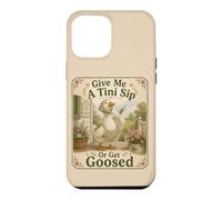 Martini Give Me A Tini Sip Funny Cottagecore Goose Silly Case for iPhone 12 Pro Max