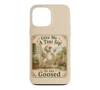 Martini Give Me A Tini Sip Funny Cottagecore Goose Silly Case for iPhone 13 Pro Max
