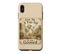 Martini Give Me A Tini Sip Funny Cottagecore Goose Silly Case for iPhone XS Max