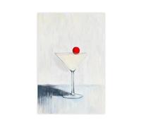 Martini Glass Art Canvas Poster Wall Art Decor Print Picture Paintings for Living Room Bedroom Decoration 16x24inch(40x60cm)
