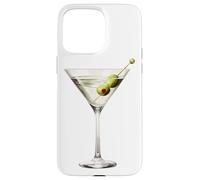 Martini Glass Green Olive Bartender Vodka Gin Cocktail Drink Case for iPhone 15 Pro Max