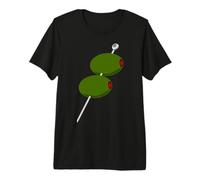 Martini Glass Green Olive Bartender Vodka Gin Cocktail Drink Premium T-Shirt