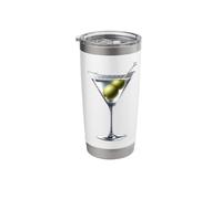 Martini Glass Green Olive Bartender Vodka Gin Cocktail Drink Stainless Steel Insulated Tumbler