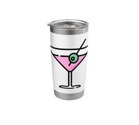 Martini Glass Green Olive Bartender Vodka Gin Cocktail Drink Stainless Steel Insulated Tumbler