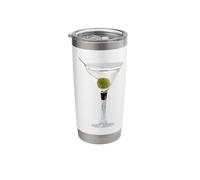 Martini Glass Green Olive Bartender Vodka Gin Cocktail Drink Stainless Steel Insulated Tumbler