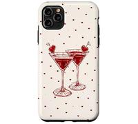 Martini Glass Pink Olive Bartender And Hearts Cocktail Beige Case for iPhone 11 Pro Max