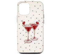 Martini Glass Pink Olive Bartender And Hearts Cocktail Beige Case for iPhone 12/12 Pro