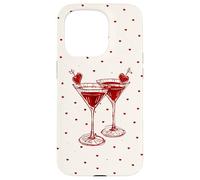 Martini Glass Pink Olive Bartender And Hearts Cocktail Beige Case for iPhone 15 Pro