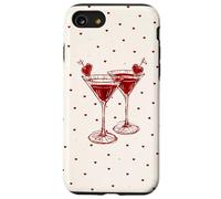 Martini Glass Pink Olive Bartender And Hearts Cocktail Beige Case for iPhone SE (2020) / 7/8