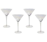 Beliani Set Of 4 Martini Glasses Morganite 220 Ml Transparent