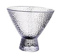 Martini Goblet, Cocktail Cup Footed 230ml Tapered Hammered Glass | Lead-free Design, Easy-Grip Textured Surface, Suitable for Shrimp Cocktails, Tea, Dessert Service and Parties