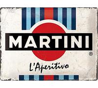 Martini Label embossed large metal sign 400mm x 300mm